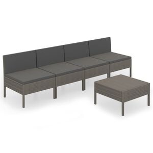 vidaXL &Sigma;&alpha;&lambda;ό&nu;&iota; &Kappa;ή&pi;&omicron;&upsilon; 5 &Tau;&epsilon;&mu;&alpha;&chi;ί&omega;&nu; &Gamma;&kappa;&rho;&iota; &alpha;&pi;ό &Sigma;&upsilon;&nu;&theta;&epsilon;&tau;&iota;&kappa;ό &Rho;&alpha;&tau;ά&nu; &mu;&epsilon; &Mu;&alpha;&xi;&iota;&lambda;ά&rho;&iota;&alpha;