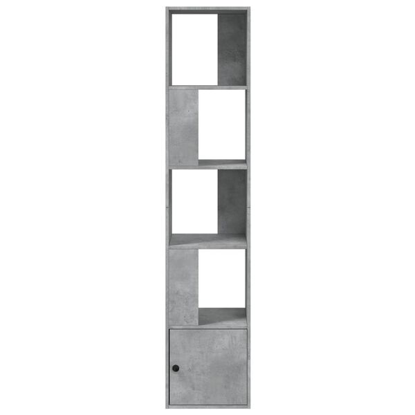vidaXL Βιβλιοθήκη Γκρι Σκυροδέματος 40x36x189 εκ. Επεξεργ. Ξύλο