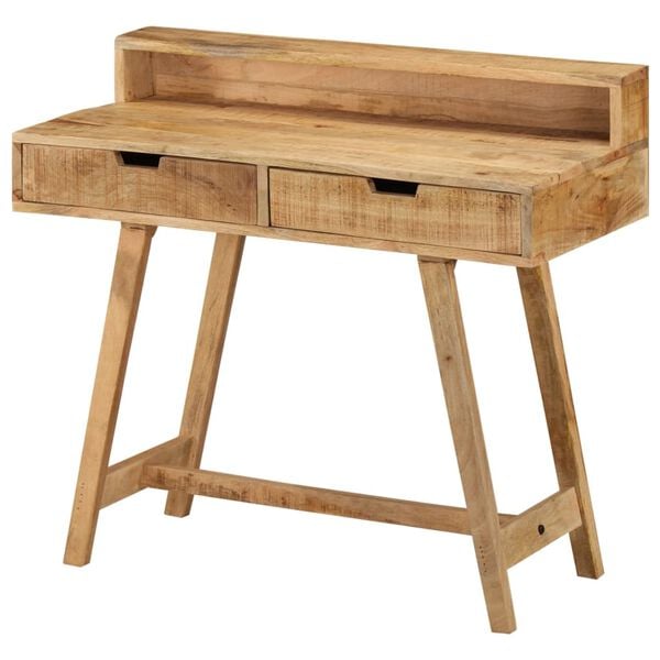 vidaXL Γραφείο 100 x 45 x 90 εκ. από Μασίφ Ακατέργαστο Ξύλο Μάνγκο