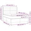 vidaXL Κρεβάτι Boxspring με Στρώμα Μαύρο 140x190 εκ. Βελούδινο