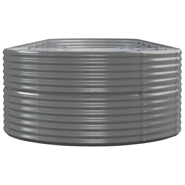 vidaXL Ζαρντινιέρα Γκρι 510x140x68 εκ. Ατσάλι με Ηλεκτρ. Βαφή Πούδρας
