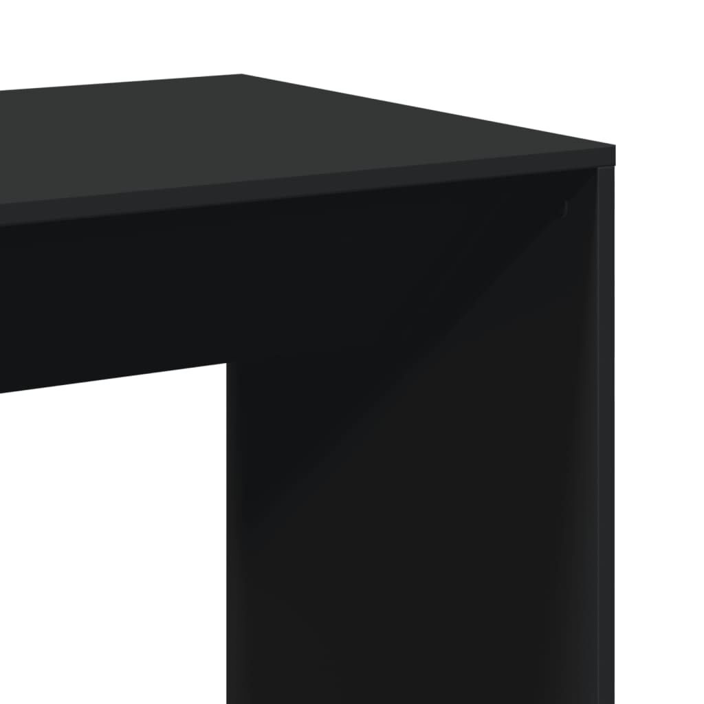 vidaXL Τραπέζι Μπαρ Μαύρο 51x50x103,5 εκ. Επεξ. Ξύλο