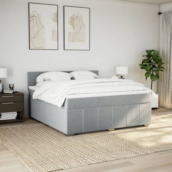 vidaXL &Kappa;&rho;&epsilon;&beta;ά&tau;&iota; Boxspring &mu;&epsilon; &Sigma;&tau;&rho;ώ&mu;&alpha; &Alpha;&nu;&omicron;&iota;&chi;&tau;ό &Gamma;&kappa;&rho;&iota; 180x200 &epsilon;&kappa;. &Upsilon;&phi;&alpha;&sigma;&mu;ά&tau;&iota;&nu;&omicron;