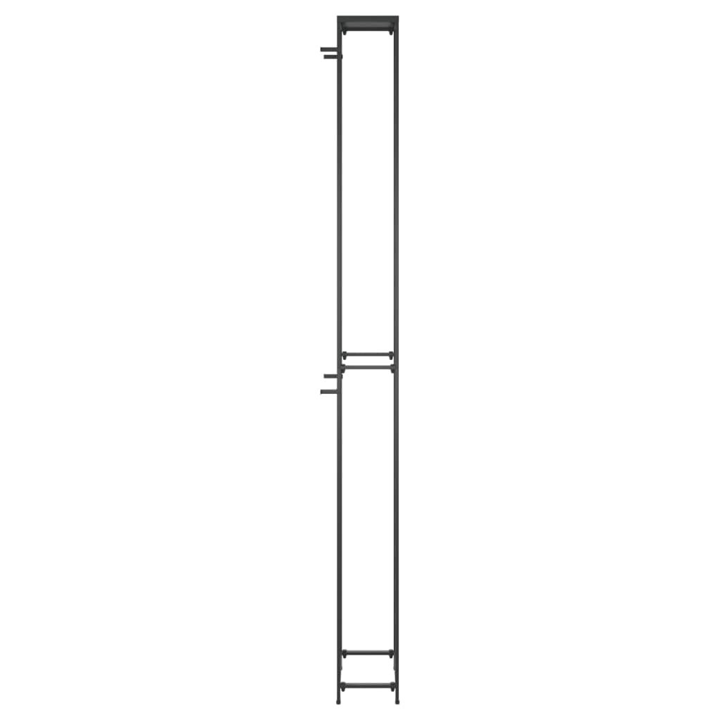 vidaXL Ραφιέρα Κρασιών 57 Μπουκ. Μαύρη 34x18x200 εκ. Σφυρήλατο Σίδερο
