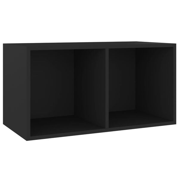 vidaXL Έπιπλο Δίσκων Βινυλίου Μαύρο 71x34x36 εκ. Επεξεργ. Ξύλο