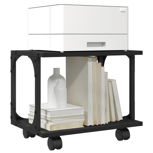 vidaXL Βάση Εκτυπωτή 2 Επιπέδων Μαύρη 41x28x33,5 εκ Επεξεργασμένο Ξύλο