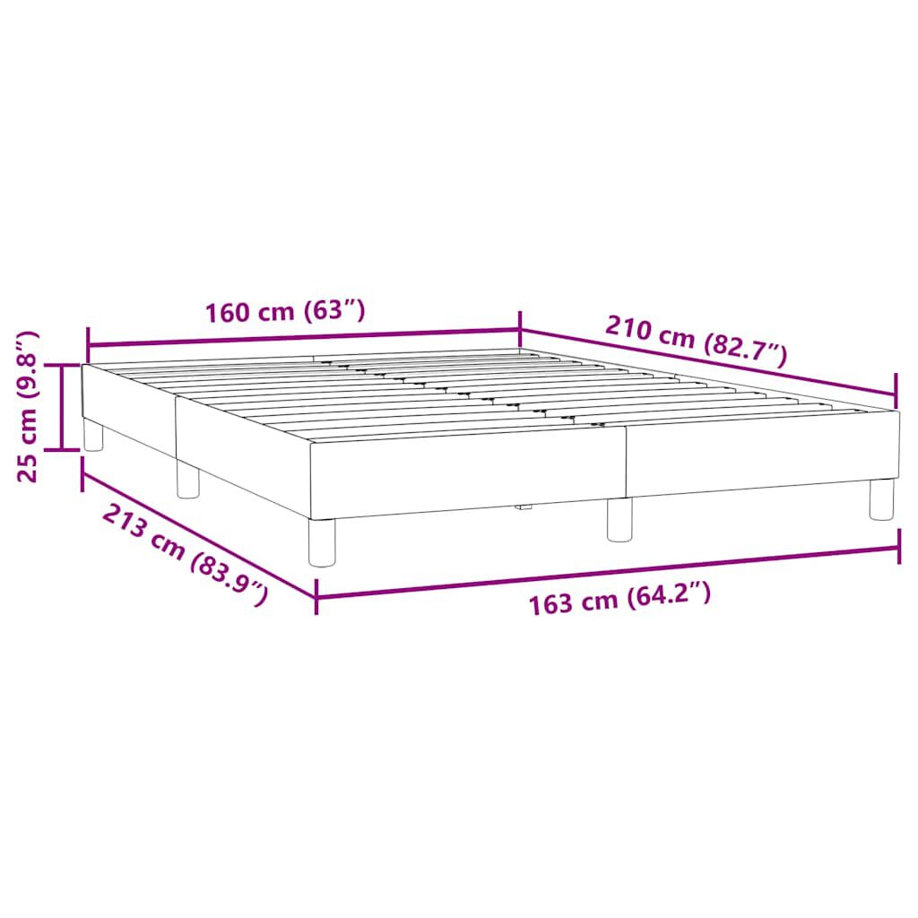 vidaXL Box Spring Κρεβάτι χωρίς στρώμα Σκούρο πράσινο Βελούδινο