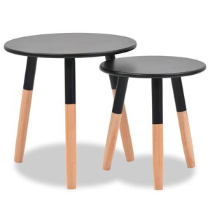 vidaXL &Sigma;&epsilon;&tau; &Beta;&omicron;&eta;&theta;&eta;&tau;&iota;&kappa;ά &Tau;&rho;&alpha;&pi;έ&zeta;&iota;&alpha; 2 &tau;&epsilon;&mu;. &Mu;&alpha;ύ&rho;&alpha; &alpha;&pi;ό &Mu;&alpha;&sigma;ί&phi; &Xi;ύ&lambda;&omicron; &Pi;&epsilon;ύ&kappa;&omicron;&upsilon;