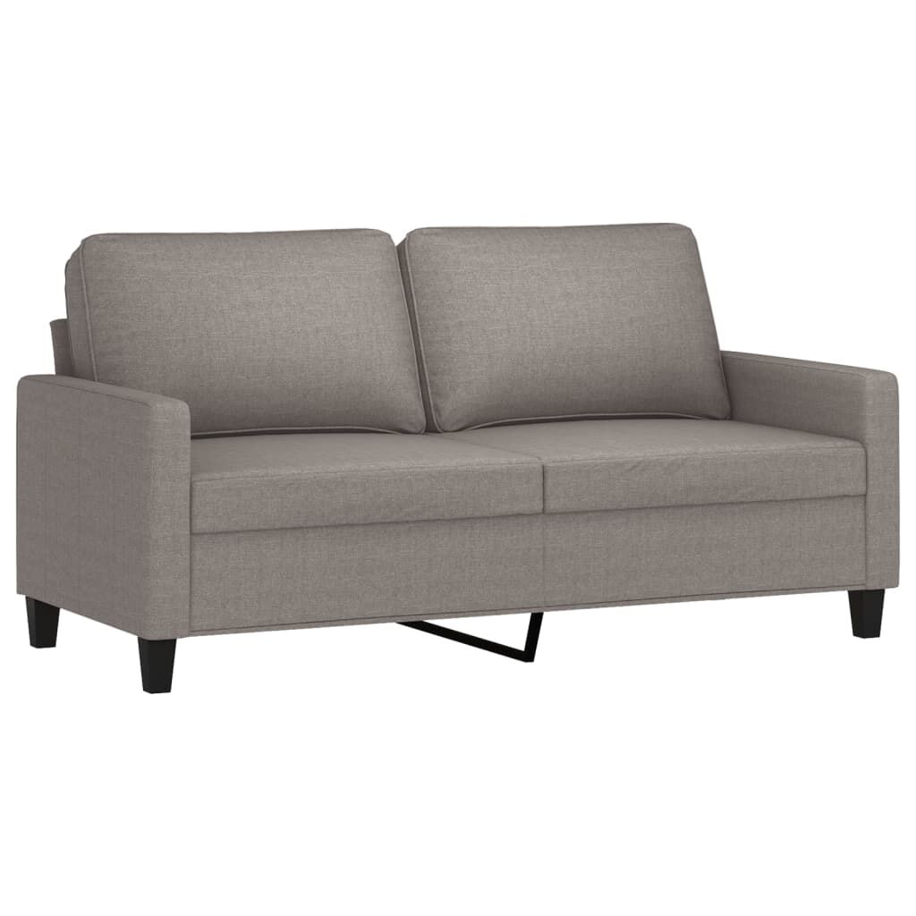 vidaXL Καναπές Διθέσιος Taupe 140 εκ. Υφασμάτινος