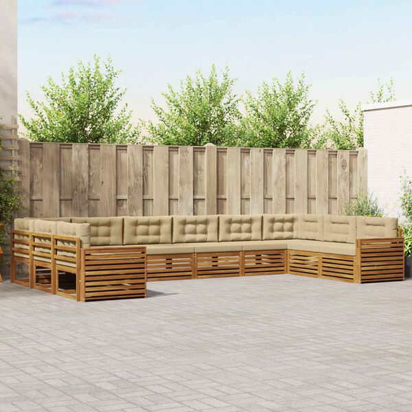 vidaXL &Sigma;&epsilon;&tau; &Kappa;&alpha;&nu;&alpha;&pi;έ 7 pcs &Phi;&upsilon;&sigma;&iota;&kappa;ό &kappa;&alpha;&iota; &Mu;&pi;&epsilon;&zeta; &Sigma;&tau;&epsilon;&rho;&epsilon;ό &Xi;ύ&lambda;&omicron; &Alpha;&kappa;&alpha;&kappa;ί&alpha;&sigmaf;