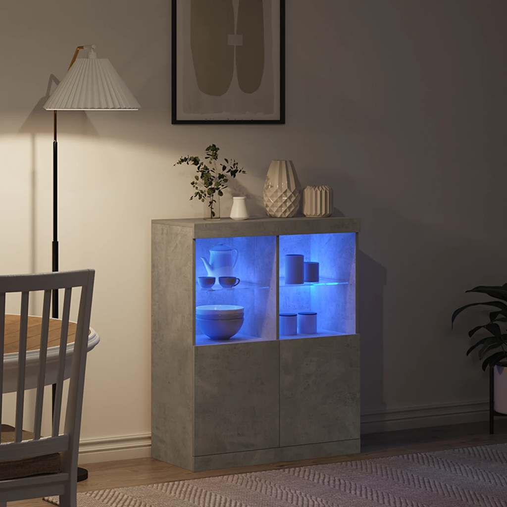 vidaXL Ντουλάπι Γκρι Σκυροδέματος 81x37x100 εκ. Επεξεργασμένο Ξύλο
