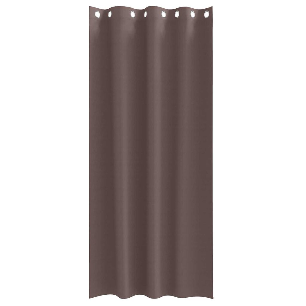 vidaXL Κουρτίνες 2 pcs Σκούρο καφέ Σκούρο καφέ 260 x 140 εκ.