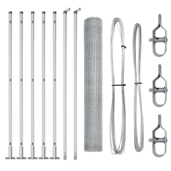 vidaXL &Sigma;&tau;ύ&lambda;&omicron;&sigmaf; &Pi;&epsilon;&rho;&iota;&phi;&rho;ά&xi;&epsilon;&omega;&nu; &Alpha;&sigma;&eta;&mu;ί 10 x 1 m (25 mm &delta;ί&kappa;&tau;&upsilon;&omicron;) &Alpha;&tau;&sigma;ά&lambda;&iota;