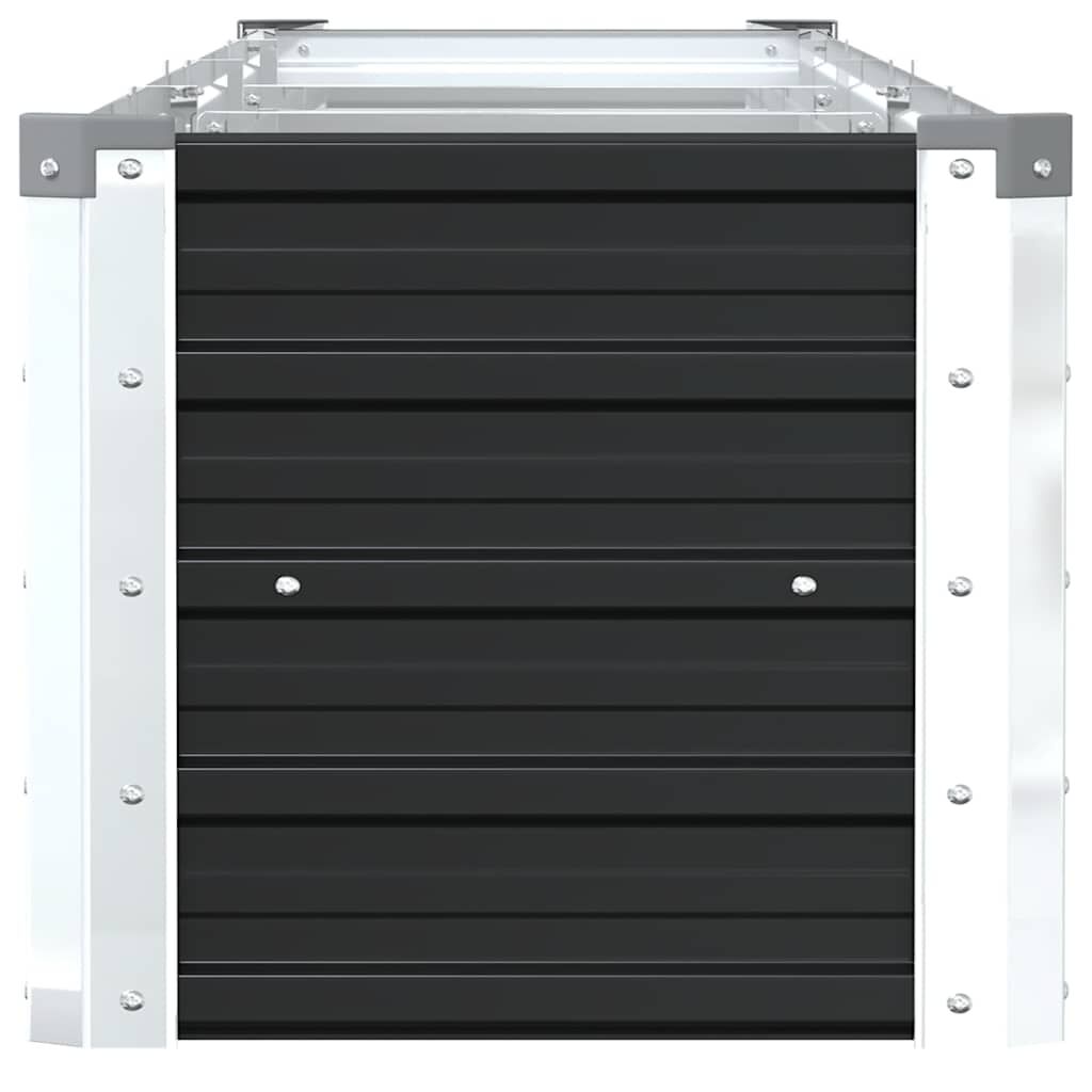 vidaXL Ζαρντινιέρα Υπερυψωμένη Ανθρακί 320x40x45 εκ. Γαλβαν. Χάλυβας