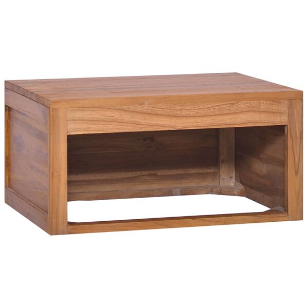 vidaXL Έπιπλο Μπάνιου/Νιπτήρα Επιτοίχιο 60x45x30 εκ. Μασίφ Ξύλο Teak