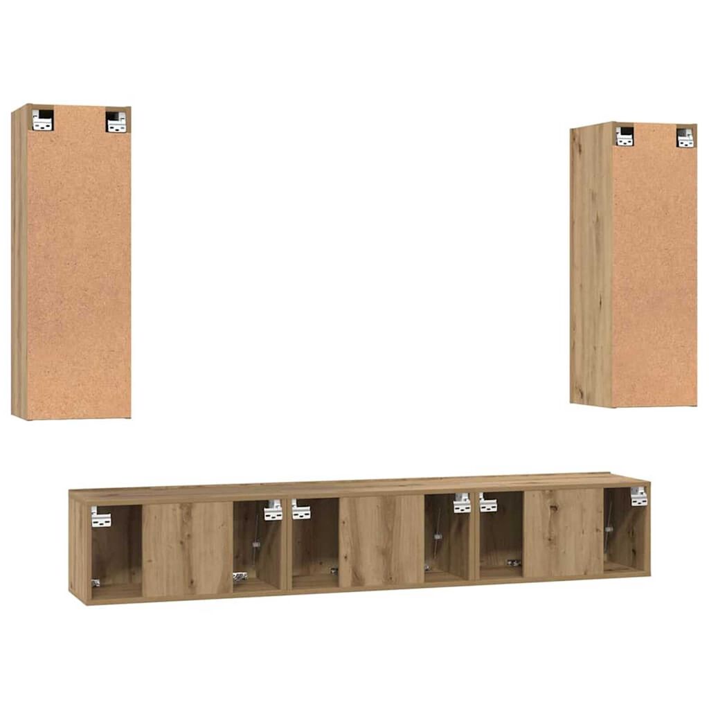 vidaXL Σετ επίπλου τηλεόρασης 4 pcs artisan δρυς 30.5 x 30 x 90 cm