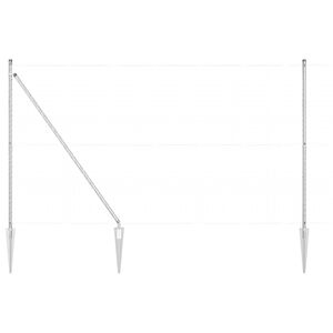 vidaXL Στύλος Περιφράξεων Άλλο 52 pcs Γκρι 3,2 x 3,2 x 180 εκ Ατσάλι