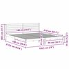 vidaXL Σκελετός Κρεβατιού Καφέ κεριού 180 x 210 cm Μασίφ ξύλο πεύκου