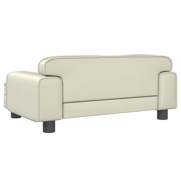 vidaXL Κρεβάτι Σκύλου Κρεμ 70 x 45 x 30 εκ. από Συνθετικό Δέρμα