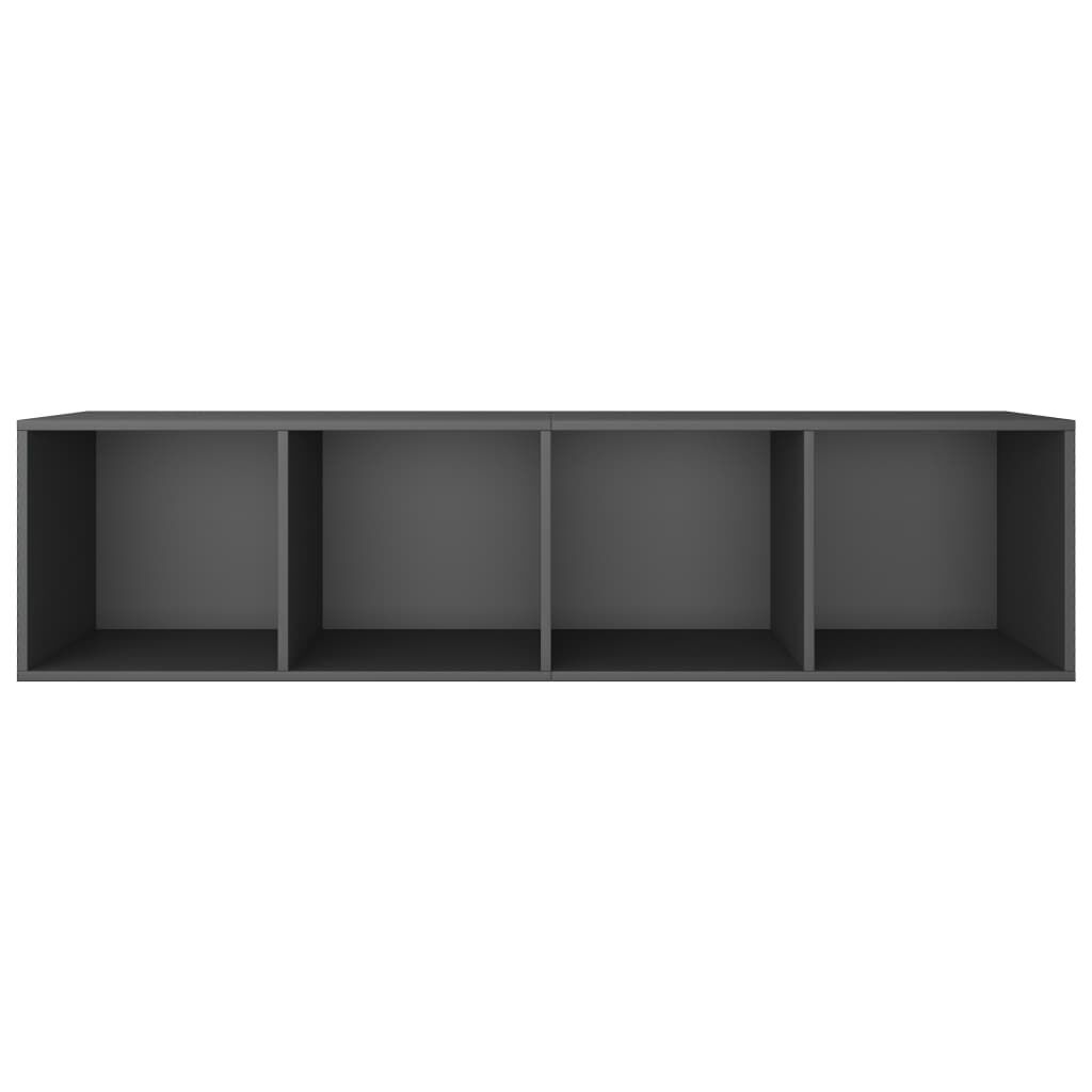 vidaXL Βιβλιοθήκη/Έπιπλο Τηλεόρασης Γκρι 36x30x143 εκ. Μοριοσανίδα