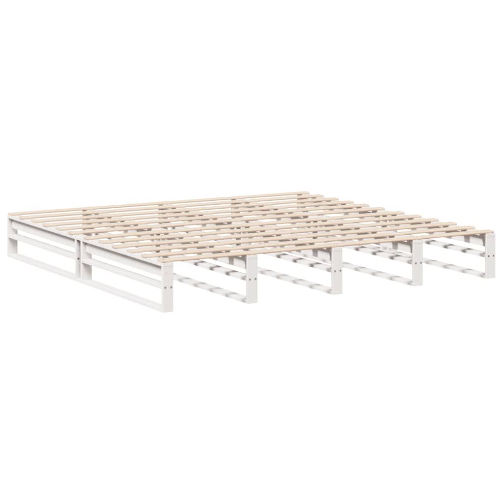 vidaXL Σκελετός Κρεβ. Χωρίς Στρώμα Λευκό 180x200 εκ Μασίφ Πεύκο