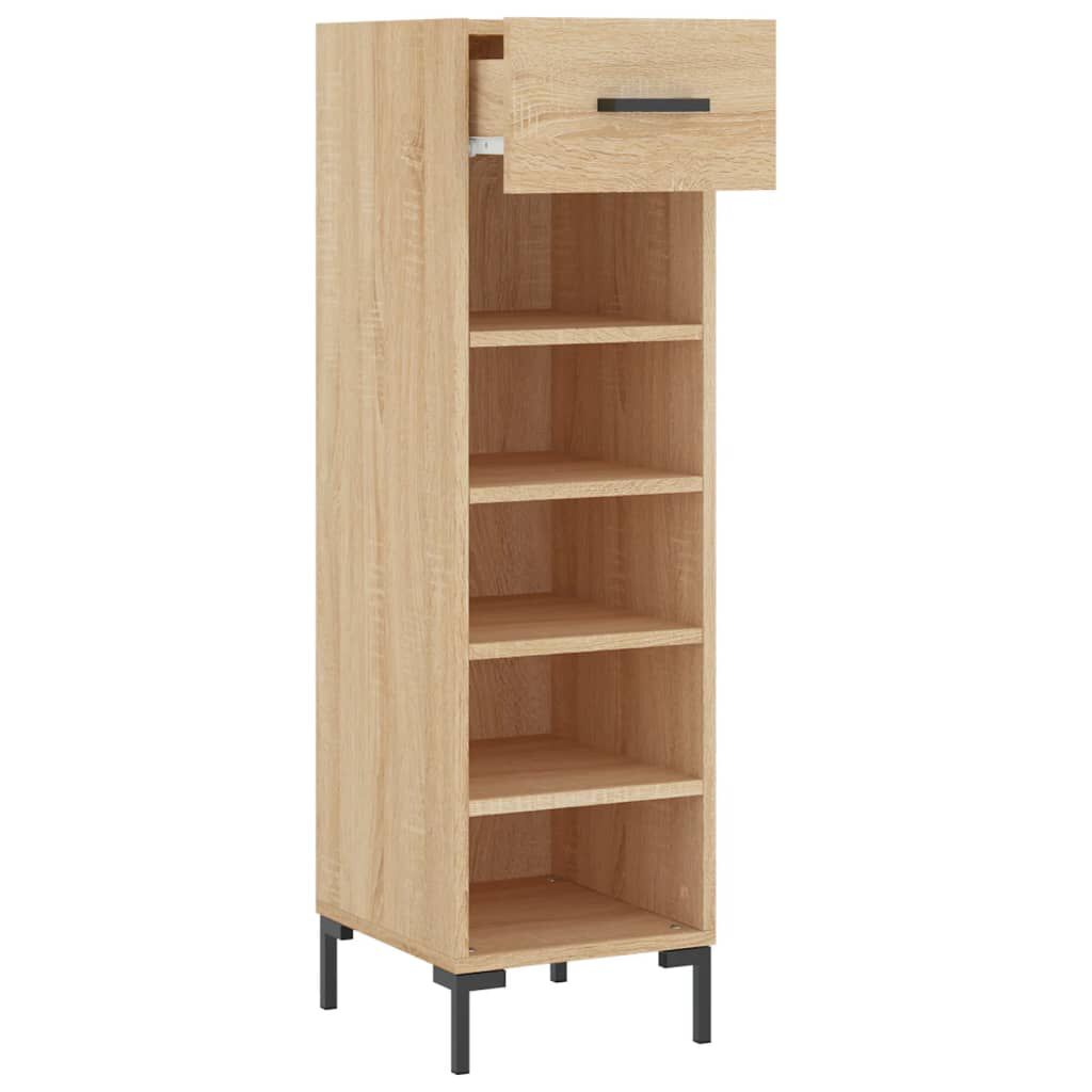 vidaXL Παπουτσοθήκη Sonoma Δρυς 30x35x105 εκ. από Επεξεργασμένο Ξύλο