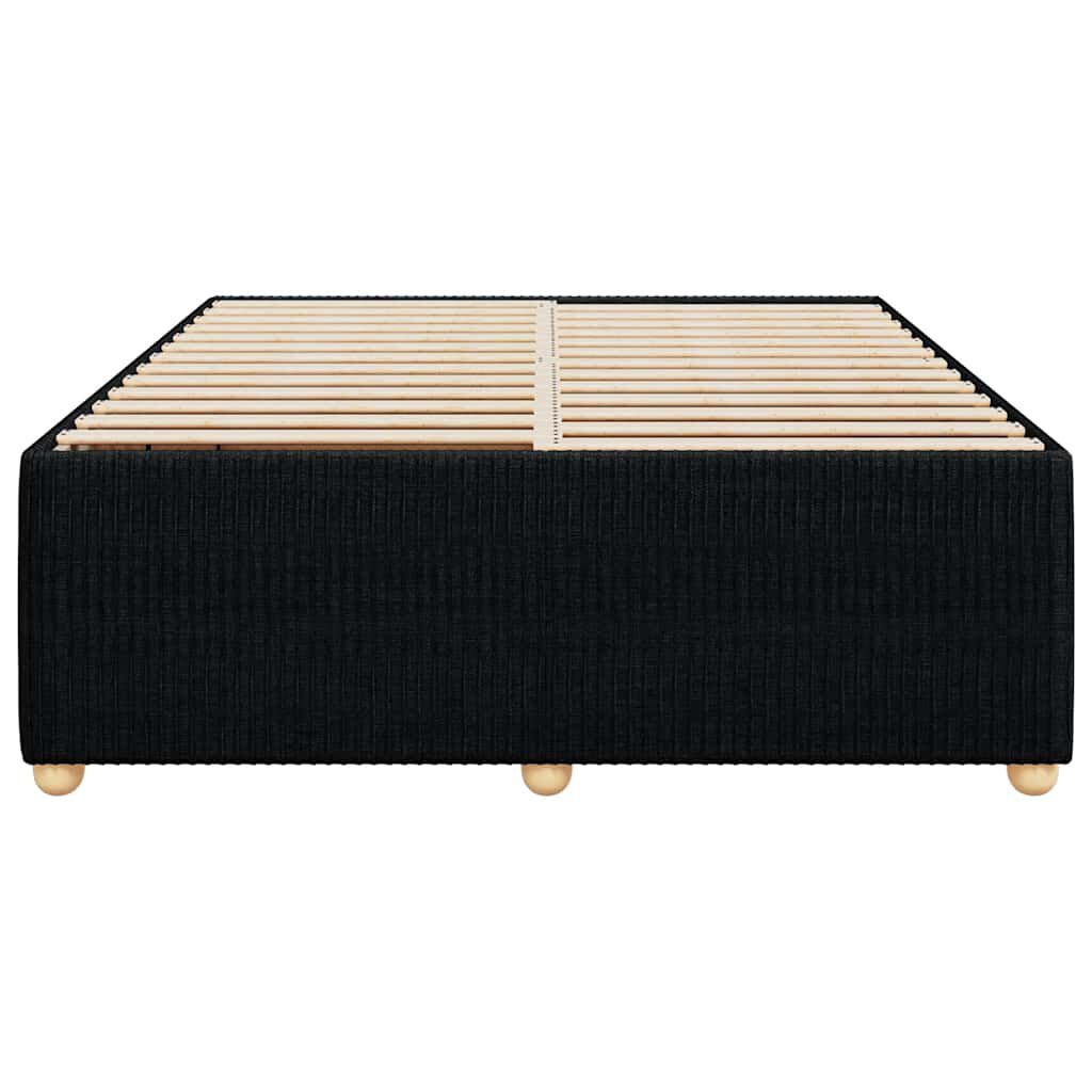 vidaXL Σκελετός Κρεβατιού Χωρίς Στρώμα Μαύρο 140x200 εκ.Υφασμάτινο