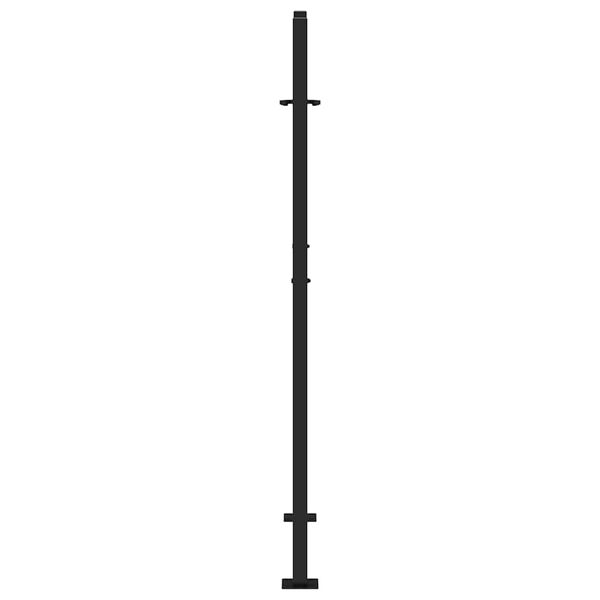 vidaXL Πύλη κήπου Μαύρη 105x155 cm Ατσάλινη σχεδίαση ίχνους