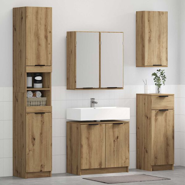 vidaXL &Sigma;&epsilon;&tau; &Epsilon;&pi;ί&pi;&lambda;&omega;&nu; &Mu;&pi;ά&nu;&iota;&omicron;&upsilon; 4 pcs Artisan Oak &Epsilon;&pi;&epsilon;&xi;&epsilon;&rho;&gamma;&alpha;&sigma;&mu;έ&nu;&omicron; &xi;ύ&lambda;&omicron;