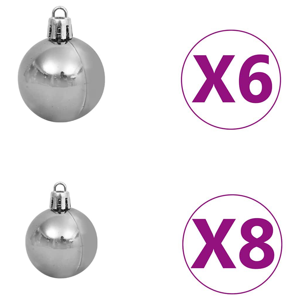 vidaXL Χριστουγεν. Δέντρο Τεχνητό Αρθρωτό με 150 LED & Μπάλες 150 εκ.