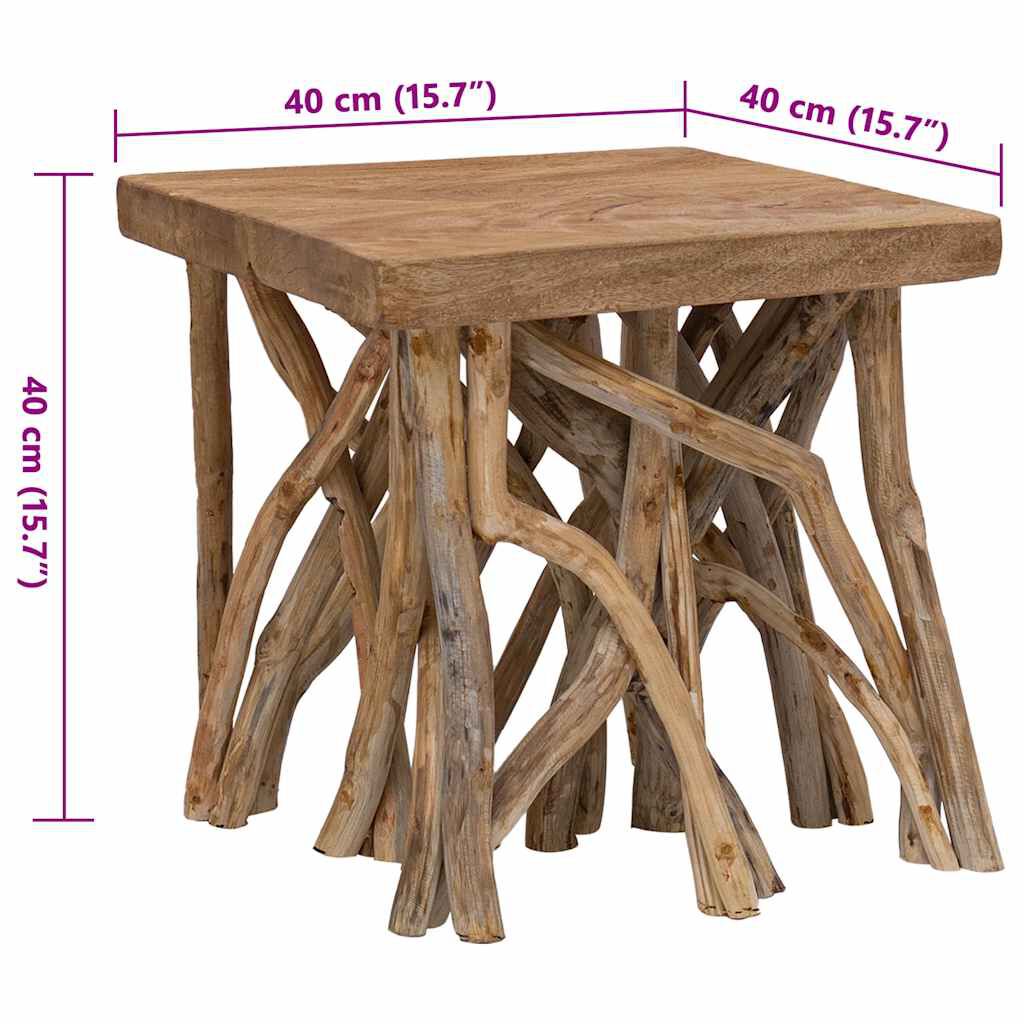 vidaXL Τραπέζι Σαλονιού Κορμός 40x40x40εκ. Μείγμα Ανακυκλωμένου Ξύλου