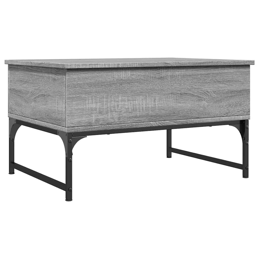 vidaXL Τραπεζάκι Σαλονιού Γκρι Sonoma 70x50x40 εκ. Επεξ. Ξύλο/Μέταλλο