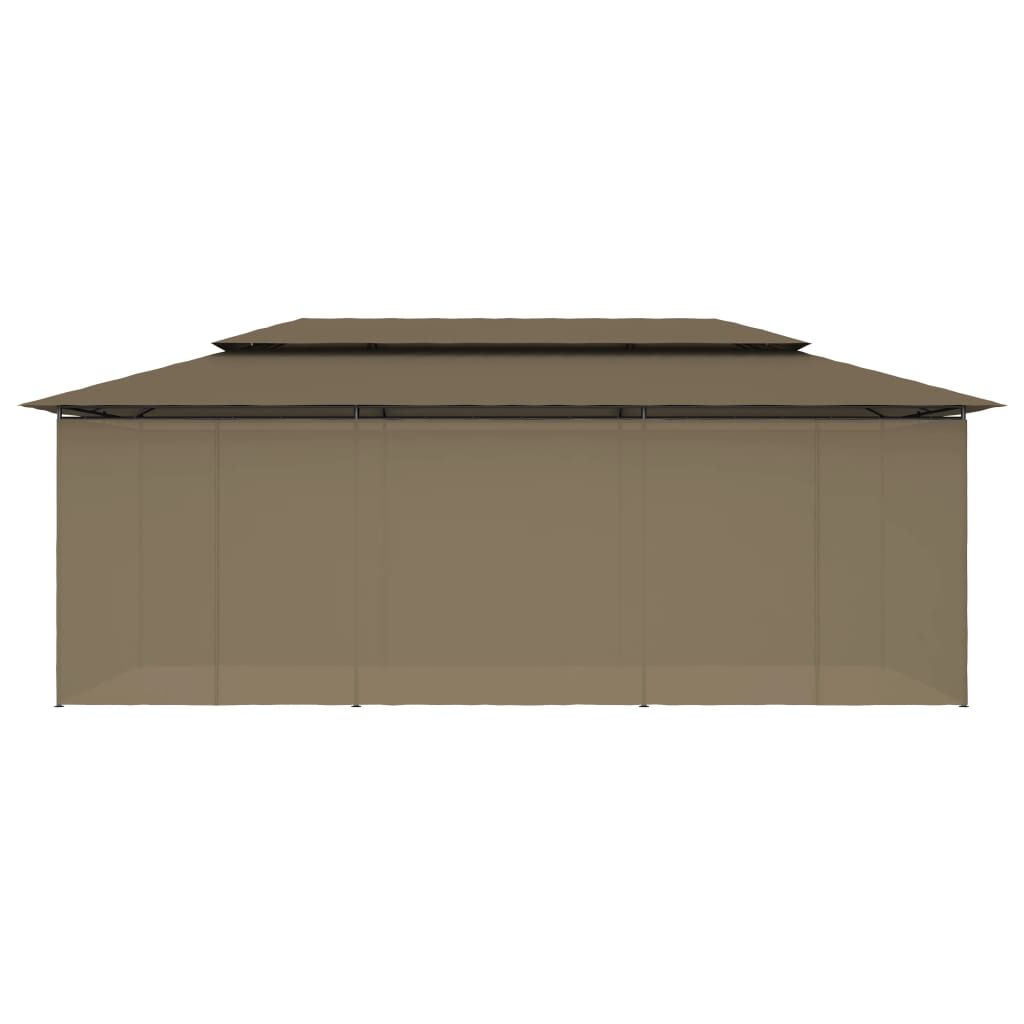 vidaXL Κιόσκι με Κουρτίνες Taupe 600 x 298 x 270 εκ. 180 γρ./μ²