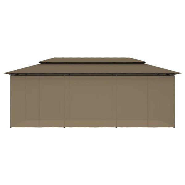 vidaXL Κιόσκι με Κουρτίνες Taupe 600 x 298 x 270 εκ. 180 γρ./μ²