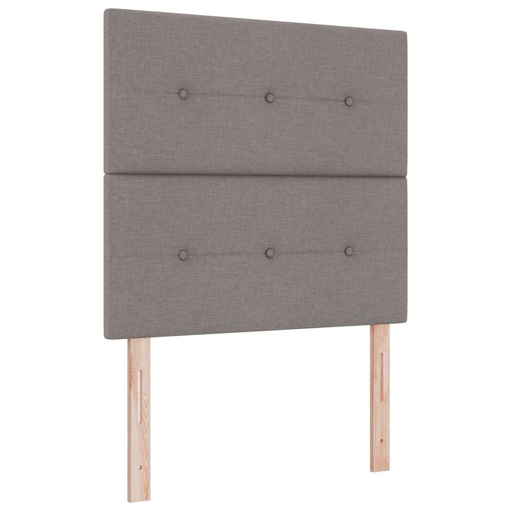 κρεβάτι Box Spring με στρώμα και πάγκο vidaXL Ταπέτο 90x190 εκ. Υφάσματος