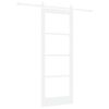 vidaXL Ολισθητή Πόρτα Λευκό 78 x 202 εκ. Ξύλο και μέταλλο