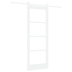 vidaXL Ολισθητή Πόρτα Λευκό 78 x 202 εκ. Ξύλο και μέταλλο
