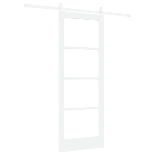 vidaXL Ολισθητή Πόρτα Λευκό 78 x 202 εκ. Ξύλο και μέταλλο