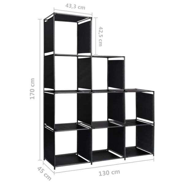 vidaXL Ραφιέρα Σκάλα Προβολής 130 x 45 x 170 εκ. Υφασμάτινη