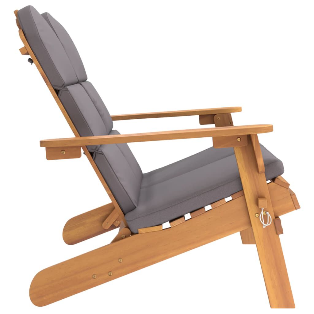 vidaXL Παγκάκι Κήπου Adirondack με Μαξιλάρια 126 εκ Μασίφ Ξύλο Ακακίας
