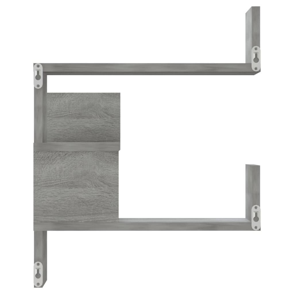 vidaXL Γωνιακή Ραφιέρα Τοίχου Γκρι Sonoma 40x40x50 εκ. Επεξεργ. Ξύλο