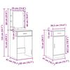 vidaXL Τραπέζι περιποίησης με συρτάρι 2 pcs Γκρι 50 x 41 x 135 εκ