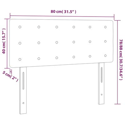 vidaXL Κεφαλάρι Κρεβατιού Καπουτσίνο 80x5x78/88 εκ. Συνθετικό Δέρμα