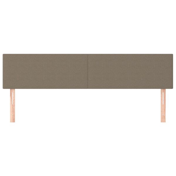 vidaXL Κεφαλάρια Κρεβατιού 2 τεμ. Taupe 100x5x78/88 εκ. Υφασμάτινο