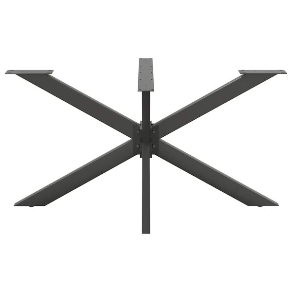 vidaXL Τραπεζαρία με Πόδια σε Σχήμα Αράχνης Ανθρακί 150x78x(72-73) εκ. Ατσάλι