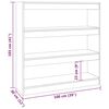 vidaXL Βιβλιοθήκη/Διαχωριστικό Χώρου Λευκό 100 x 30 x 103 εκ.