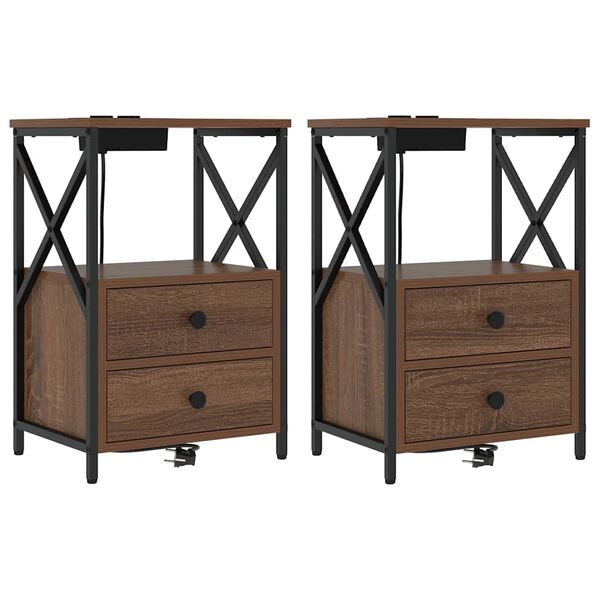 vidaXL &Kappa;&omicron;&mu;&omicron;&delta;ί&nu;&omicron; 2 pcs &Kappa;&alpha;&phi;έ &delta;&rho;&upsilon;&sigmaf; 40 x 31 x 60 &epsilon;&kappa;. &Epsilon;&pi;&epsilon;&xi;&epsilon;&rho;&gamma;&alpha;&sigma;&mu;έ&nu;&omicron; &xi;ύ&lambda;&omicron;