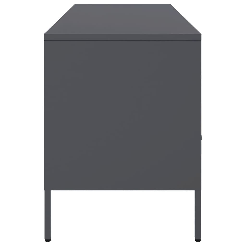 vidaXL Έπιπλο Τηλεόρασης Ανθρακί 100,5x39x50,5 εκ. από Ατσάλι