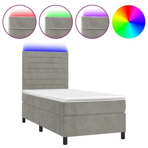 vidaXL &Kappa;&rho;&epsilon;&beta;ά&tau;&iota; Boxspring &mu;&epsilon; &Sigma;&tau;&rho;ώ&mu;&alpha; & LED &Alpha;&nu;.&Gamma;&kappa;&rho;&iota; 80x200 &epsilon;&kappa;. &Beta;&epsilon;&lambda;&omicron;ύ&delta;&iota;&nu;&omicron;
