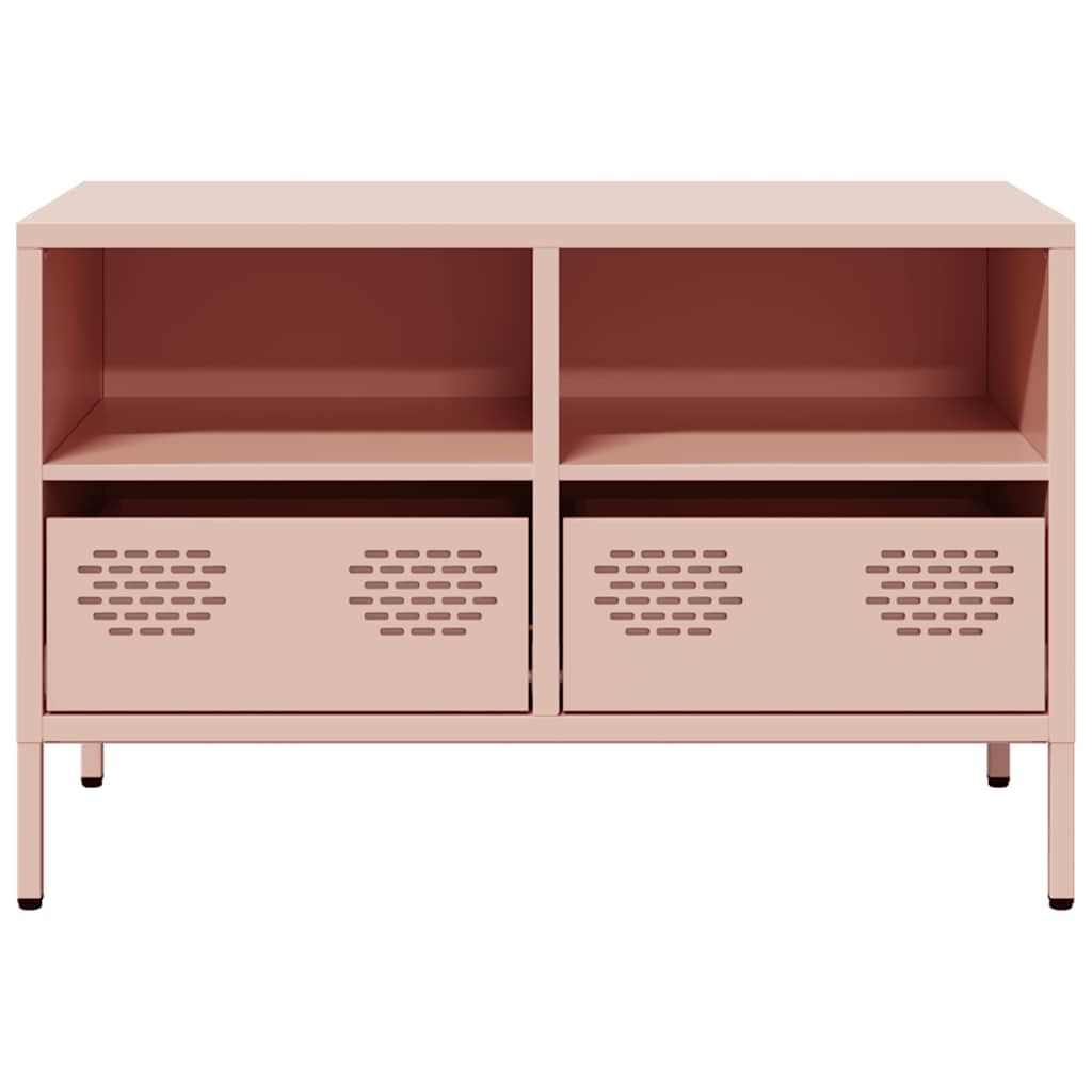 vidaXL Έπιπλο Τηλεόρασης Ροζ 68 x 39 x 43,5 εκ. Χάλυβας Ψυχρής Έλασης